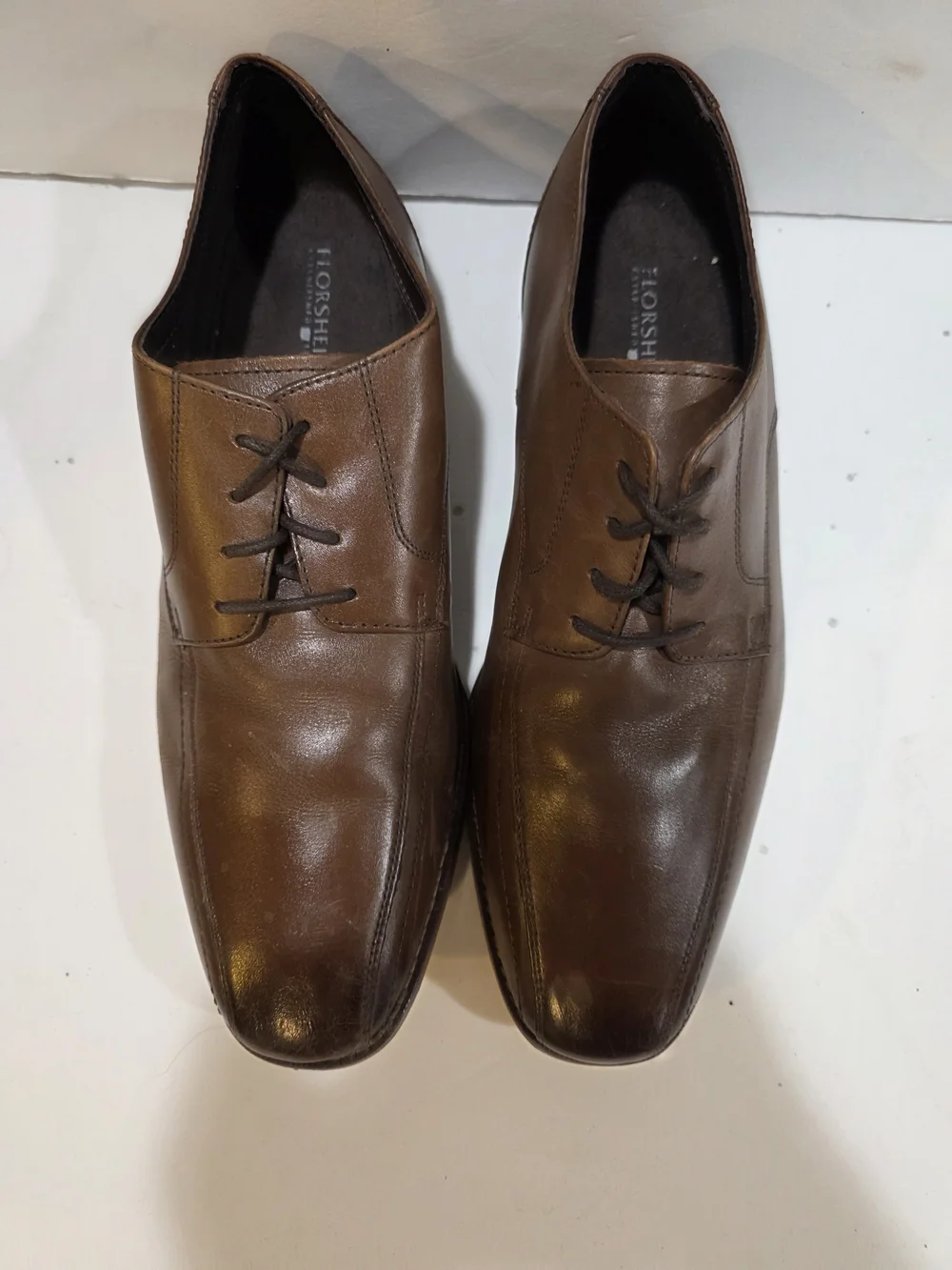 Classic Brown Men’s Leather Dress Oxfords 10 D Florsheims 11483-257
